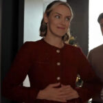 Rachel Skarsten The Christmas Charade Whitney Red Dress Coat