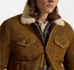 Ralph Lauren Brown Leather Trucker Jacket - Image 4