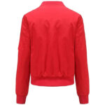 Leather Bomber Jacket Women, Red Zing Apparel