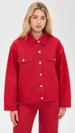 Red-Parke-Denim-Jacket-Font-View