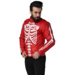 Red Skeleton Menâ€™s Leather Jacket