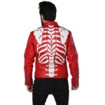 Red Skeleton Menâ€™s Leather Jacket Sale