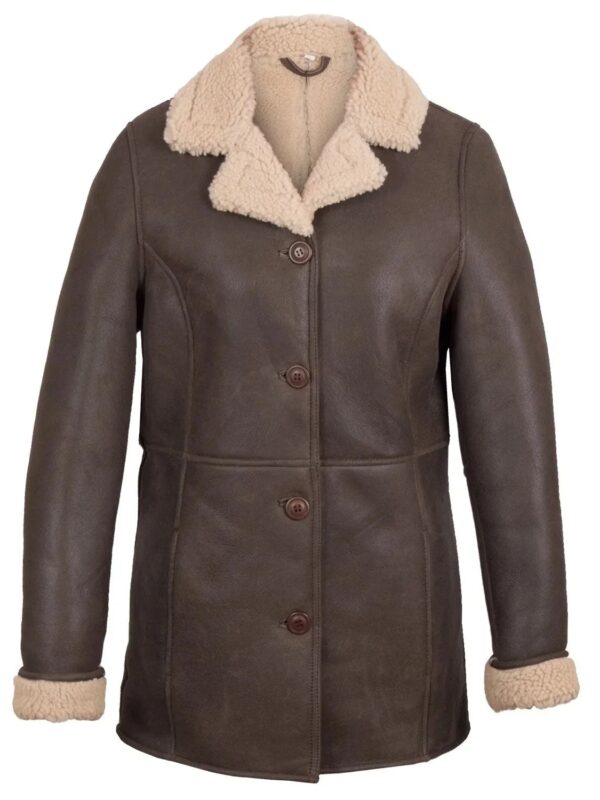 Rhianna Leather Sheepskin Flying Jacket