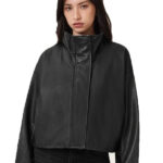 Ryder Funnel Neck Leather Jacket