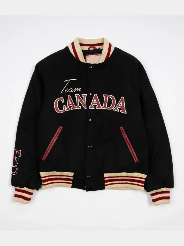 SCA x Hockey Canada Leaf & Legacy Varsity Bomber Jacket