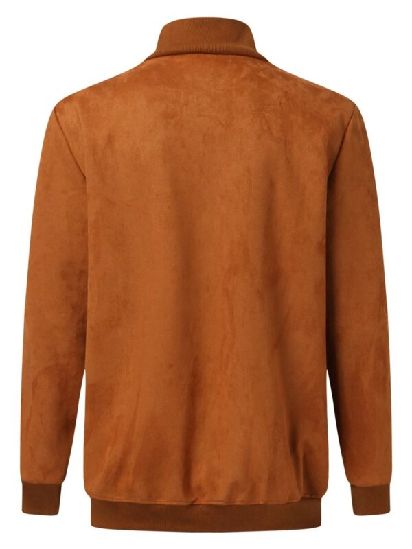 Classyak Fashion Suede Leather Jacket, Brown Zing Apparel