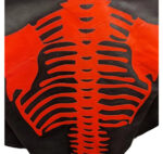 Skeleton Bones Red And Black Leather Jacket Buy