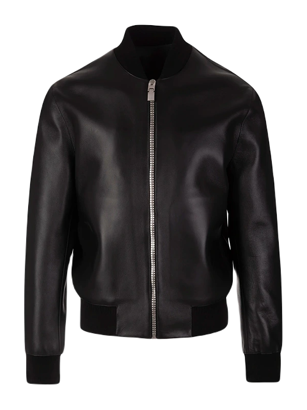 Plain Leather Bomber Jacket Women, Black Zing Apparel