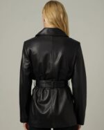 Stylish-Belted-Black-Leather-Jacket-Back