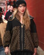 Taylor-Swift-Louis-Vuitton-Monogram-Jacquard-Knit-Jacket