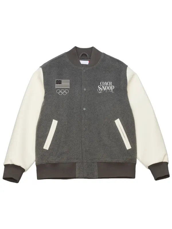 Team-USA-Coach-Snoop-Varsity-Jacket-Grey Team USA Coach Snoop Varsity Jacket