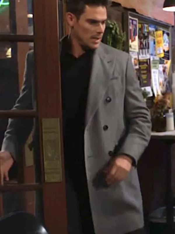 Adam Newman The Young And The Restless S53 Grey Trench Coat