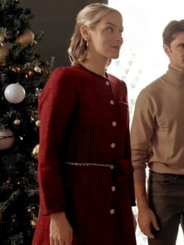 The Christmas Charade 2024 Whitney Red Dress Coat