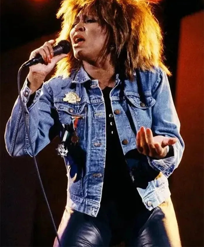 Tina-Turner-Jean-Jacket-closeup Tina Turner Jean Jacket - Image 1