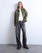 Topshop-Faux-Leather-Zip-Jacket-With-Pockets-In-Washed-Green