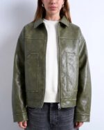 Topshop-Faux-Leather-Zip-Through-Jacket-With-Patch-Pockets-In-Washed-Green