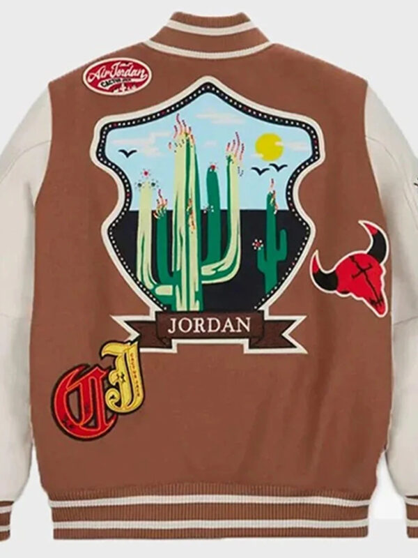 Travis-Scott-x-Jordan-Brown-Varsity-Jacket-For-Men-Women