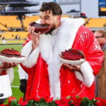 Travis Kelce Christmas Coat For Sale