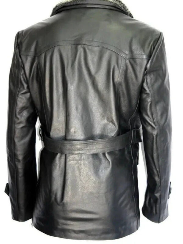 German Submarine Black Cow Shearling Leather Jacket Zing Apparel