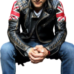 Vintage Motorcycle Biker UK Flag Leather Jacket Zing Apparel
