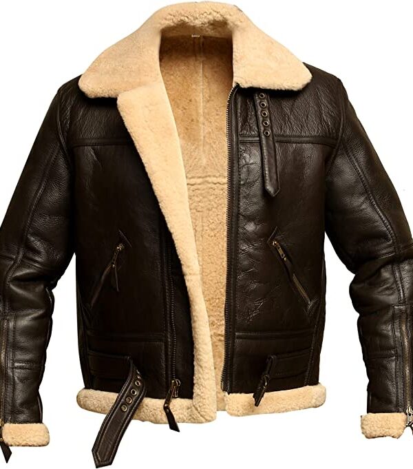 Vintage-Brown-Leather-Shearling-Jacket-sale