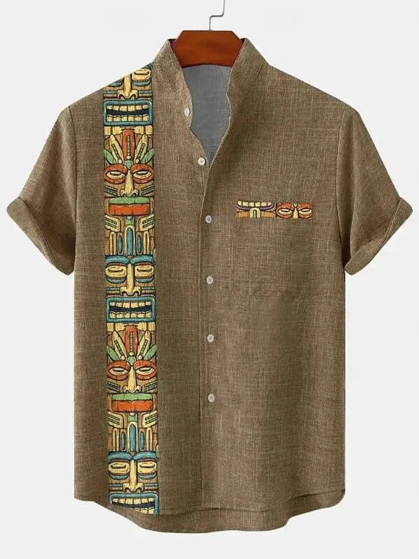 Wool Shirt For Men - Brown Shirt