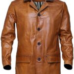 Morgan Gaming Leather Blazer Men, Brown Zing Apparel