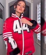 Kristin Juszczyk SF 49ers Puffer Coat Zing Apparel