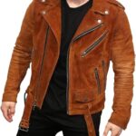 Nick Jones Suede Brown Leather Jacket Zing Apparel