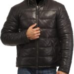 Black Puffer Quilted Jacket 