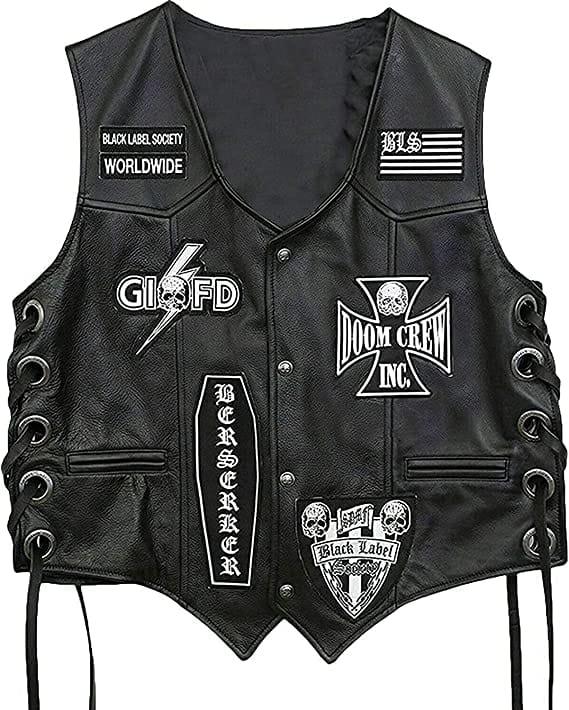 Skull Jacket Black Label Society Leather Vest Zing Apparel
