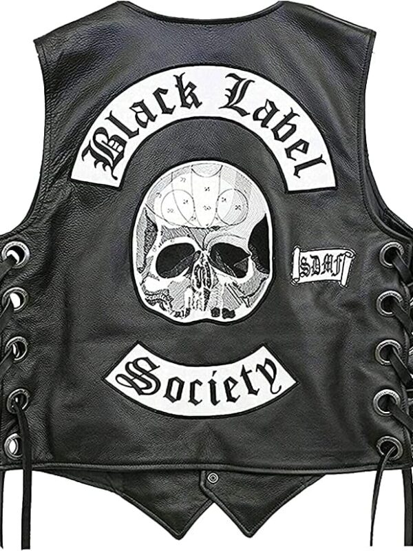 Skull Jacket Black Label Society Leather Vest Zing Apparel