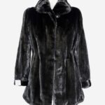 Women Black Mink Fur Coat
