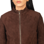 Rumella Mocha Suede Jacket Women, Brown Zing Apparel