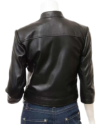 Cropped Leather Jacket, Women Biker Jacket Zing Apparel