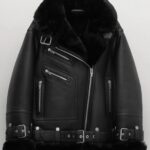 Womens-Shearling-Aviator-Jacket-Black