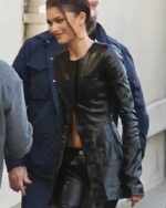 Zendaya-Jimmy-Kimmel-Live-Black-Leather-Jacket