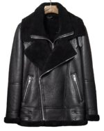 black-shiny-zipper-Bomber-Jacket