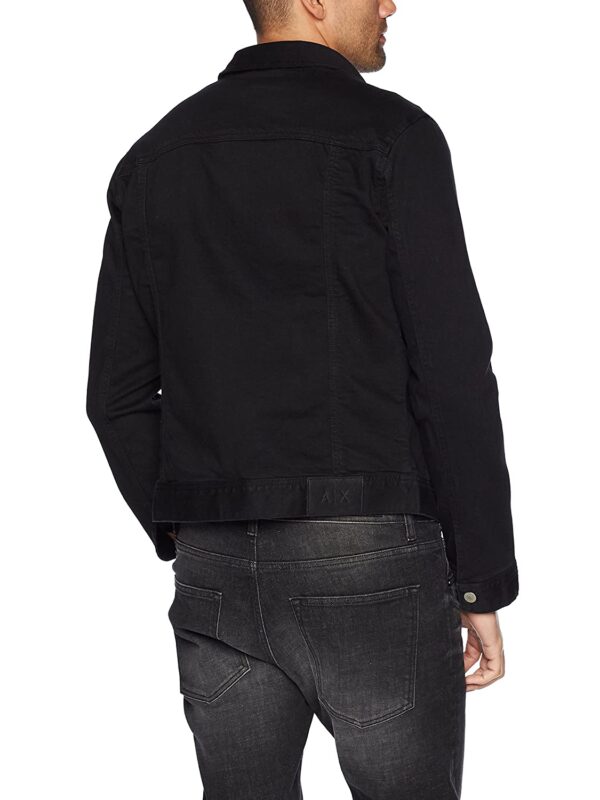 Samlona Plus Size Men Denim Jackets, Black