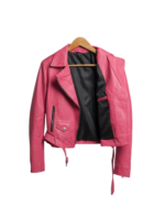 Womens Barbie Doll Pink Leather Jacket Zing Apparel