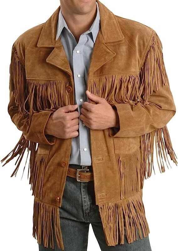 Cowboy Western Fringe Suede Leather Jacket Zing Apparel