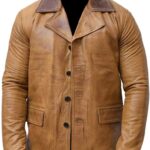 Arthur Morgan Leather Blazer Men, Brown Zing Apparel