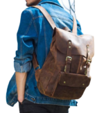 Personalized Premium Leather Travel Bag, Brown Zing Apparel