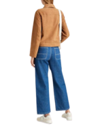 Camel Max Suede Trucker Leather Jacket Zing Apparel