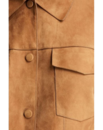 Camel Max Suede Trucker Leather Jacket Zing Apparel