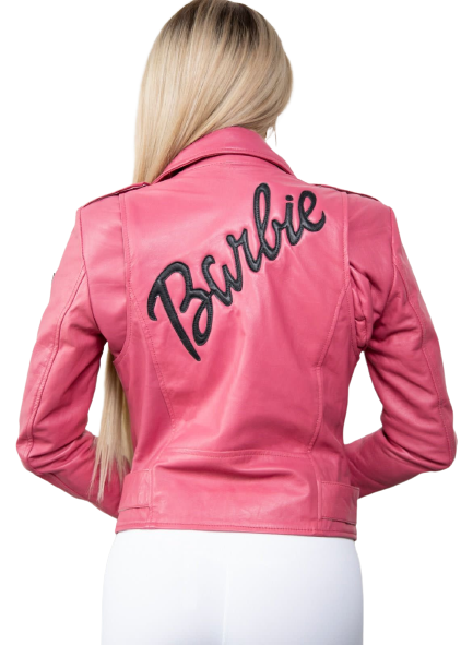 Halloween Jacket - Barbie Girl Pink Leather Jacket  Back Look
