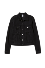 Black Denim Jacket Women, Pocketed Zing Apparel