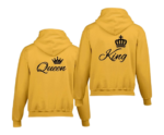 Yellow king and queen hoodies