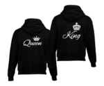 black king and queen hoodies