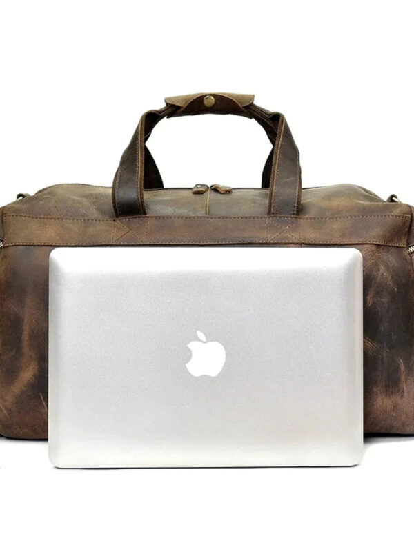 Genuine Cow Leather Weekender Duffle Bag Zing Apparel